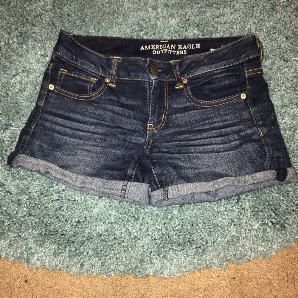 AE denim shorts